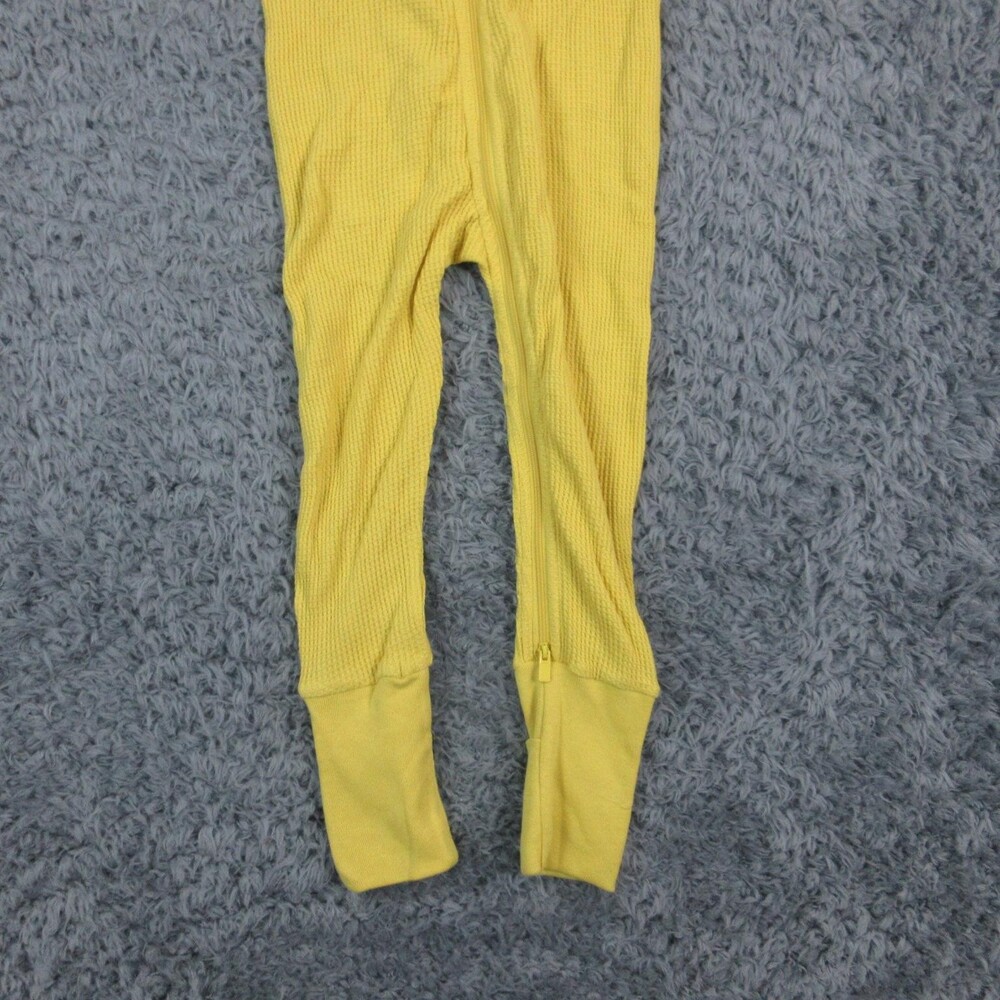 Bonds Coverall One Piece Kids 4 Yellow Eco Thermal Waffle Knit Zip Pajamas NWT - Picture 3 of 16
